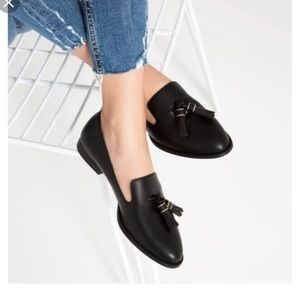 Zara leather loafers